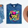 I Love The 70s Retro Cassette Roller Vinyl Nostalgia Vibes Premium Tri-Blend Mineral Wash Tshirts Mineral Navy
