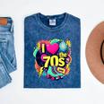 I Love The 70s Retro Cassette Roller Vinyl Nostalgia Vibes Mineral Wash Tshirts Mineral Navy