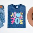 I Love 70's Retro Style Nostalgia Vibe 1970's Party Premium Tri-Blend Mineral Wash Tshirts Mineral Navy