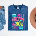 I Love The 90'S 90s Nostalgia Mineral Wash Tshirts Mineral Navy