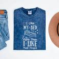 I Love My Bed More Than I Like Most People Introvert Pyjamas Mineral Wash Tshirts Mineral Navy