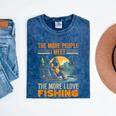I Love Fishing Bigfoot Fisherman Introvert Sarcastic Mineral Wash Tshirts Mineral Navy