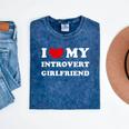 I Love My Introvert Girlfriend I Heart My Introvert GF Mineral Wash Tshirts Mineral Navy
