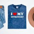I Love My Introvert I Heart My Introvert Mineral Wash Tshirts Mineral Navy I Love My Introvert I Heart My Introvert Mineral Wash Tshirts Mineral Navy