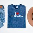 I Love Nostalgia Retro Vintage 80s 90s Nostalgia Mineral Wash Tshirts Mineral Navy