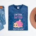 Low Social Battery Cute Snail With House Introvert Cozy Home Mineral Wash Tshirts Mineral Navy Low Social Battery Cute Snail With House Introvert Cozy Home Mineral Wash Tshirts Mineral Navy