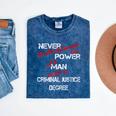 Man Criminal Justice Degree Graduation Or Career Mineral Wash Tshirts Mineral Navy