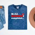 Master Of Education Completed Teacher Master Graduation For Men Women Mineral Wash Tshirts Mineral Navy
