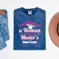 Master University Degree Master Graduation Party Girl Mineral Wash Tshirts Mineral Navy