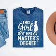 Masters Degree Art For Women Girls Masters Degree Graduation Mineral Wash Tshirts Mineral Navy