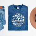 Master's Degree Graduation My Husband Mastered It 2024 Mineral Wash Tshirts Mineral Navy