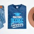 Master's Degree Graduation Masters Degree Survivor Mineral Wash Tshirts Mineral Navy
