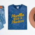 Masters Degree Graduation For Mom Wife Social Work MBA Mineral Wash Tshirts Mineral Navy