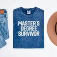 MASTER'S DEGREE SURVIVOR Graduation Grad College Mineral Wash Tshirts Mineral Navy