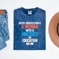 Masters In Education Degree Graduation Women MeD Mineral Wash Tshirts Mineral Navy