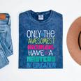 Masters In Education Degree Graduation Women MeD Mineral Wash Tshirts Mineral Navy