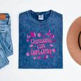 Masters Graduation Educated Latina Chingona Con Diploma Mineral Wash Tshirts Mineral Navy