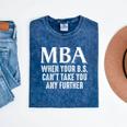 MBA For Men Women Master Degree Graduation Day Mineral Wash Tshirts Mineral Navy
