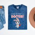Med School Graduation Bunny Medical New Doctor Mineral Wash Tshirts Mineral Navy