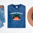 Middle School Graduation Gaming Vintage Level Complete Mineral Wash Tshirts Mineral Navy
