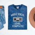 Middle School Graduation Shirt Level Complete Video Gamer Mineral Wash Tshirts Mineral Navy