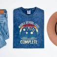 Middle School Level Complete Gamer Class Of 2024 Graduation Mineral Wash Tshirts Mineral Navy