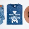 Middle School Level Complete Gamer Graduation Day 2024 Mineral Wash Tshirts Mineral Navy