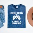 Middle School Level Complete Video Gamer Graduation Mineral Wash Tshirts Mineral Navy