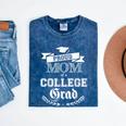 Mom Proud Of a College Grad 2019 Family Graduation Shirt Mineral Wash Tshirts Mineral Navy