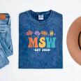MSW Est 2025 Graduation School Social Worker Shirt Master Mineral Wash Tshirts Mineral Navy