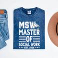 MSW Est 2026 Masters Of Social Work Graduation Social Worker Mineral Wash Tshirts Mineral Navy