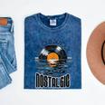 Music Old School Nostalgia Record Mineral Wash Tshirts Mineral Navy