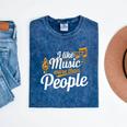 I Like Music More Than People Fan Introvert Mineral Wash Tshirts Mineral Navy