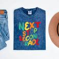 Next Stop Second Grade 1st Grade Graduation Day Kids Mineral Wash Tshirts Mineral Navy