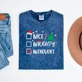 Nice Naughty Introvert Christmas List Santa Mineral Wash Tshirts Mineral Navy Nice Naughty Introvert Christmas List Santa Mineral Wash Tshirts Mineral Navy