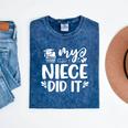 My Niece Did It Graduation Graduated Mineral Wash Tshirts Mineral Navy