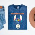 No Prob Llama Birthday Graduation Women Kids Girls Mineral Wash Tshirts Mineral Navy