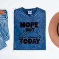 Nope Not Today Antisocial Introvert Cat Lover Men Women Kids Mineral Wash Tshirts Mineral Navy