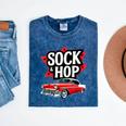 Nostalgia 1950s Sock Hop Dance Mineral Wash Tshirts Mineral Navy