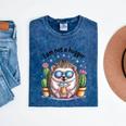 I Am Not a Hugger Introvert Hedgehog With Cactus Mineral Wash Tshirts Mineral Navy