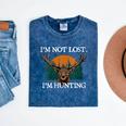 Im Not Lost Im Hunting Introvert Hunter Antisocial Mineral Wash Tshirts Mineral Navy