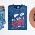 Nurse Graduation I Survived My Girlfriends Nursing Degree Mineral Wash Tshirts Mineral Navy