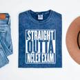 Nurse The Straight Outta NCLEX Graduation RN Gift Tshirt Mineral Wash Tshirts Mineral Navy
