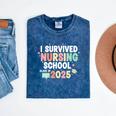 Nurse I Survived Nursing School Class Of 2025 Graduation Mineral Wash Tshirts Mineral Navy