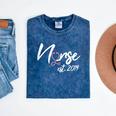 Nursing School Survivor Apparel Graduation Nurse RN EST 2019 Mineral Wash Tshirts Mineral Navy