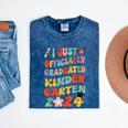 I Officially Graduated Kindergarten Graduation Class 2024 Mineral Wash Tshirts Mineral Navy