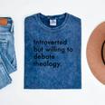 Theology Introvert Christian Conversation Starters Mineral Wash Tshirts Mineral Navy
