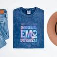 Omnisexual Emo Introvert Pride Trendy Mystic Teen Goth Style Mineral Wash Tshirts Mineral Navy