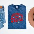 Overstimulated But Festive – Christmas Introvert Humor Mineral Wash Tshirts Mineral Navy
