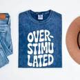 OVERSTIMULATED Introvert Social Mode Sensory Overload Mineral Wash Tshirts Mineral Navy